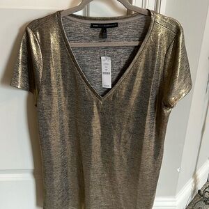 White House Black Market Gold top- NWT!